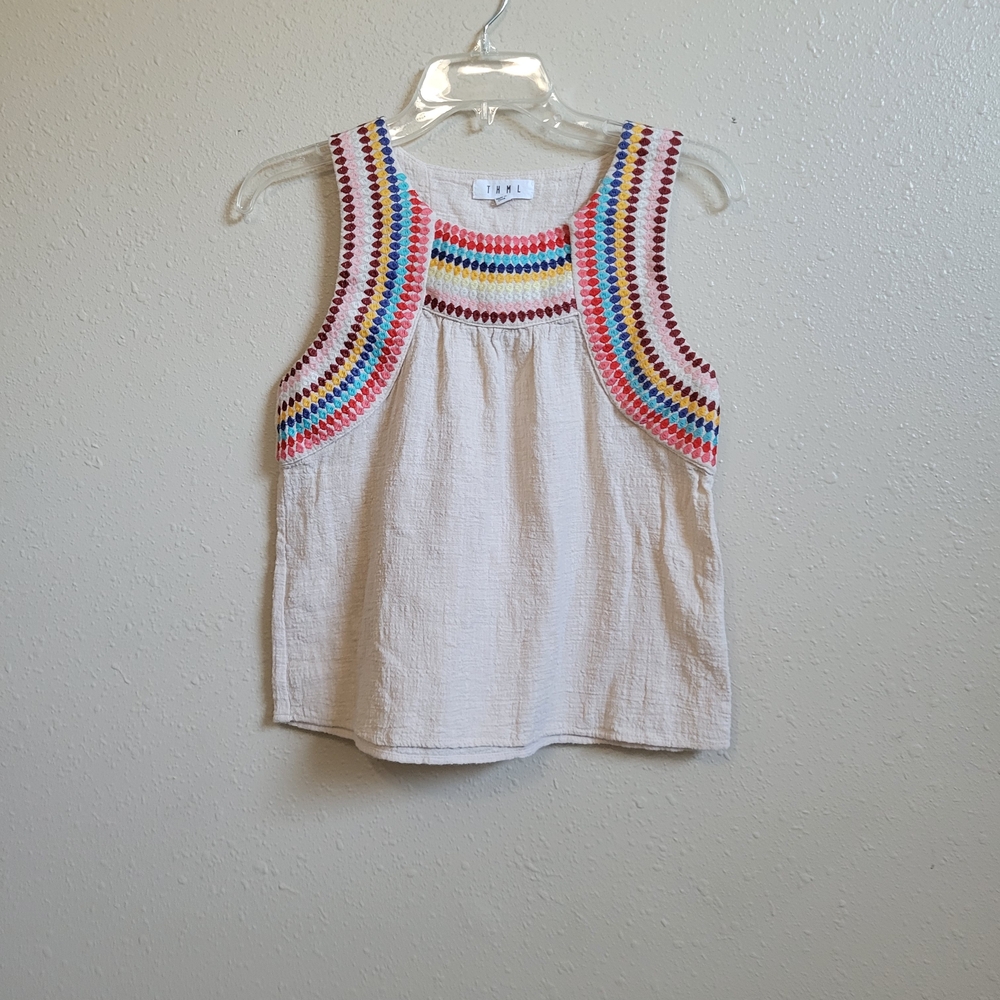 THML Multicolor Embroidered Tank Top